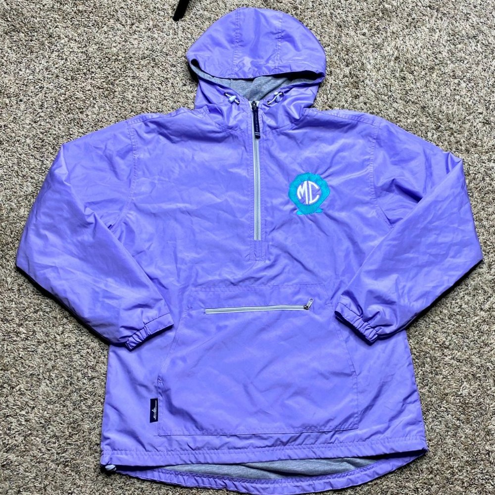 Pretty Little Monograms Ariel The Little Mermaid inspired rain pullover M